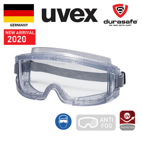 UVEX 9301424 Ultravision Wide Vision Chemical Goggle Anti Fog Clear Len