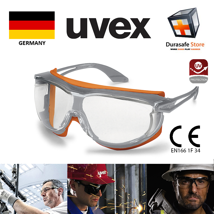 Uvex 9175275 Skyguard Nt Safety Glasses Grey Orange Frame Clear Supravision Hc Af Len Durasafe