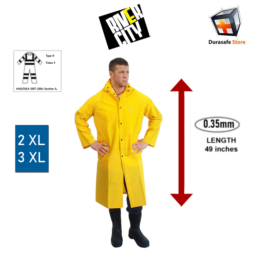 River City™ 200C (49") 0.35mm PVC/Polyester Utility Raincoat ANSI 1007