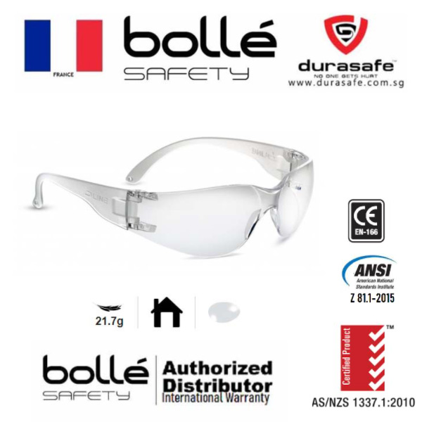 BOLLE PSSBL30-014 B-Line BL30 Safety Glasses Clear Len - Durasafe Shop